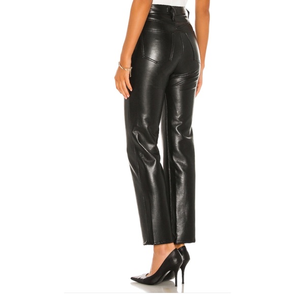 AGOLDE Recycled Leather 90's Pinch Waist Pant in Detox Size 30 - Picture 2 of 4